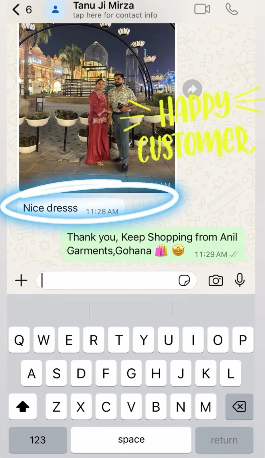 Happy customer