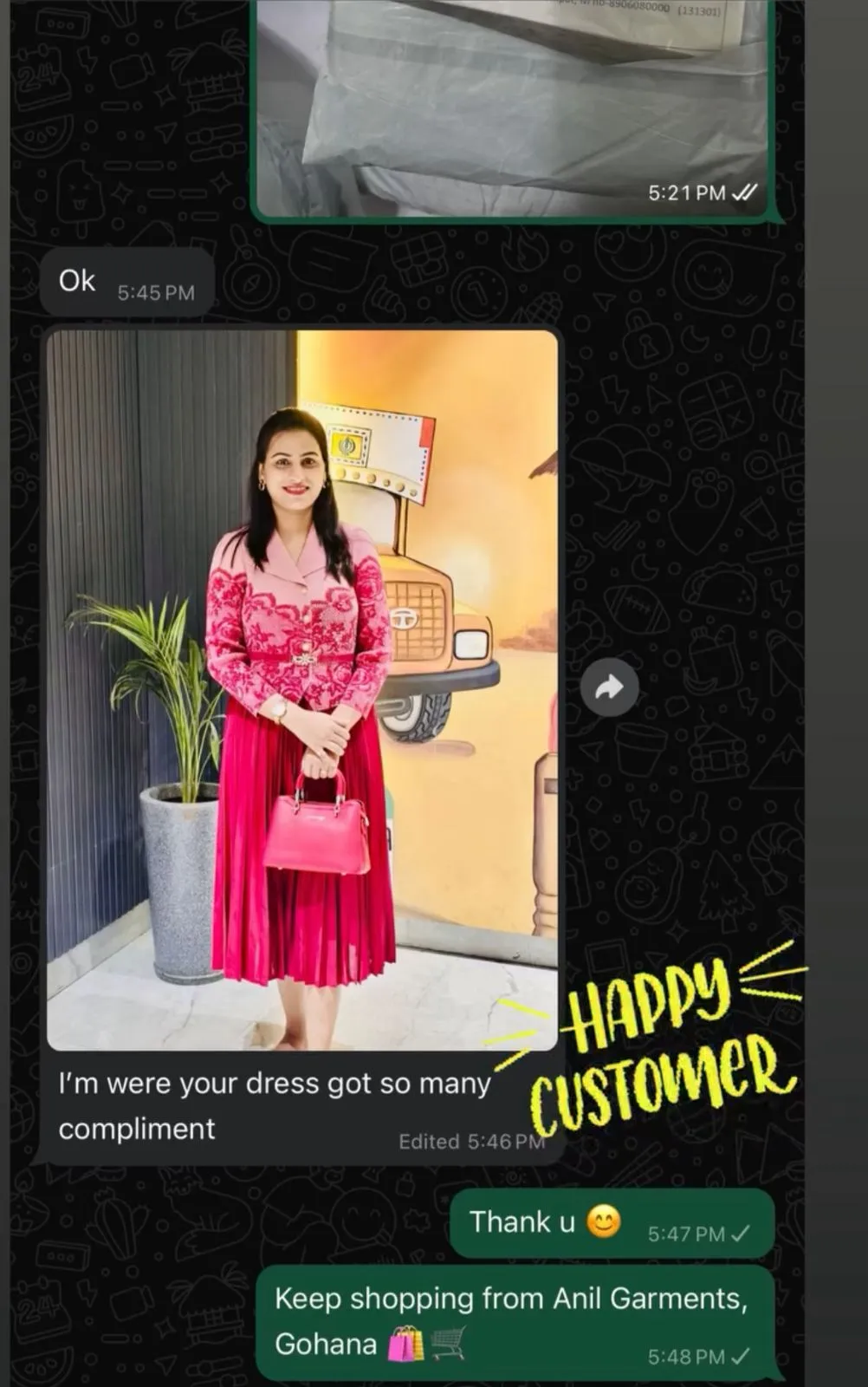 Happy customer