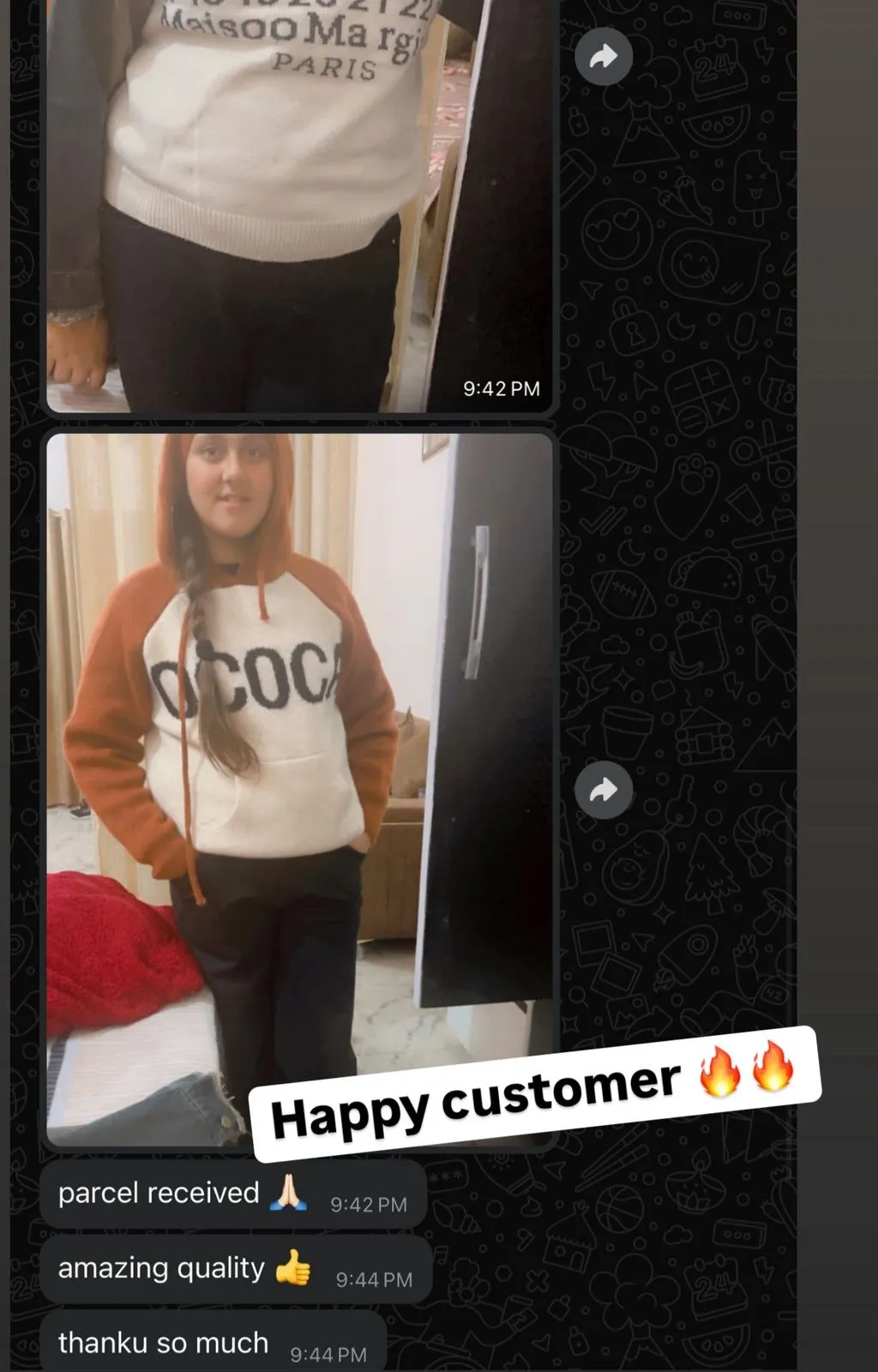 Happy customer