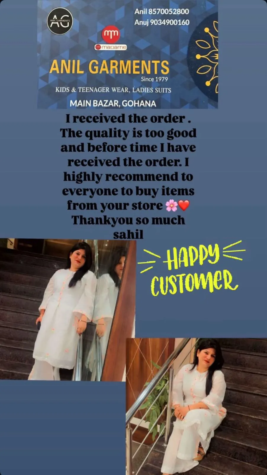 Happy customer