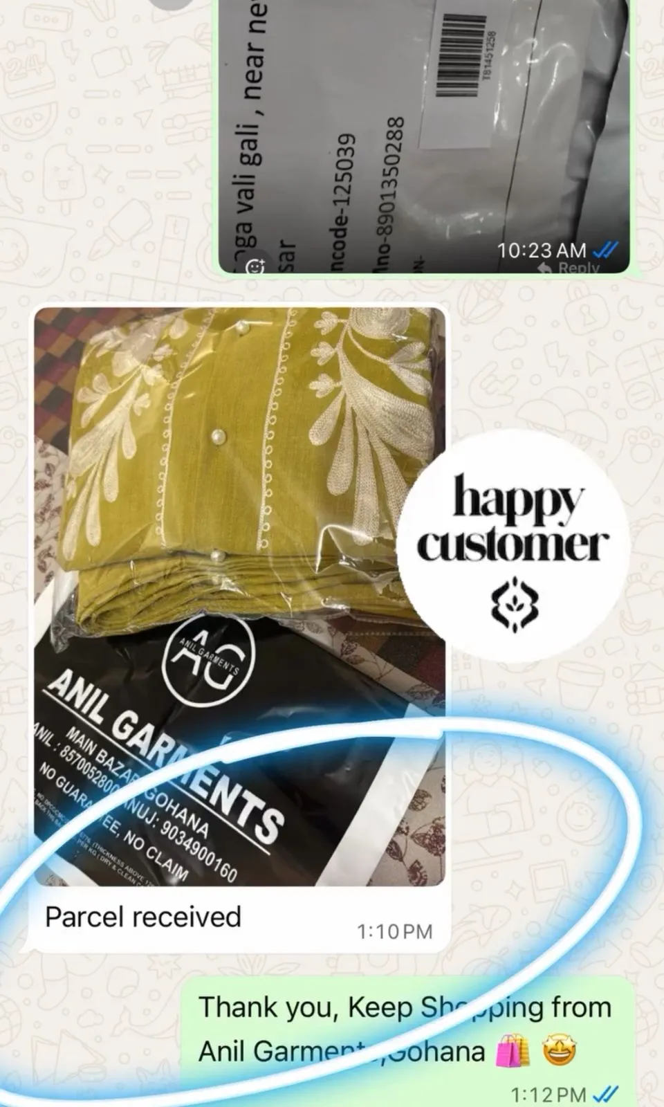 Happy customer