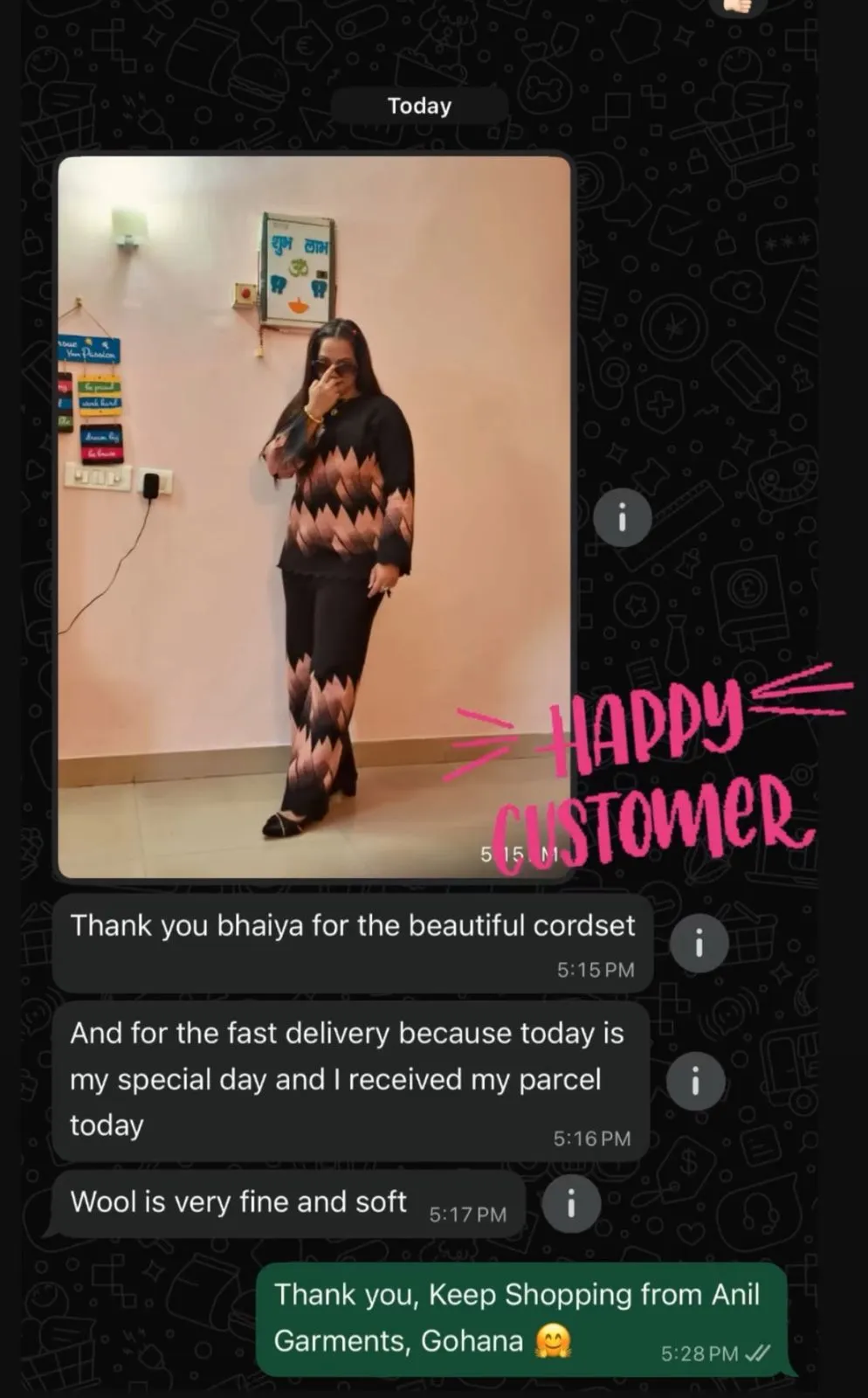 Happy customer