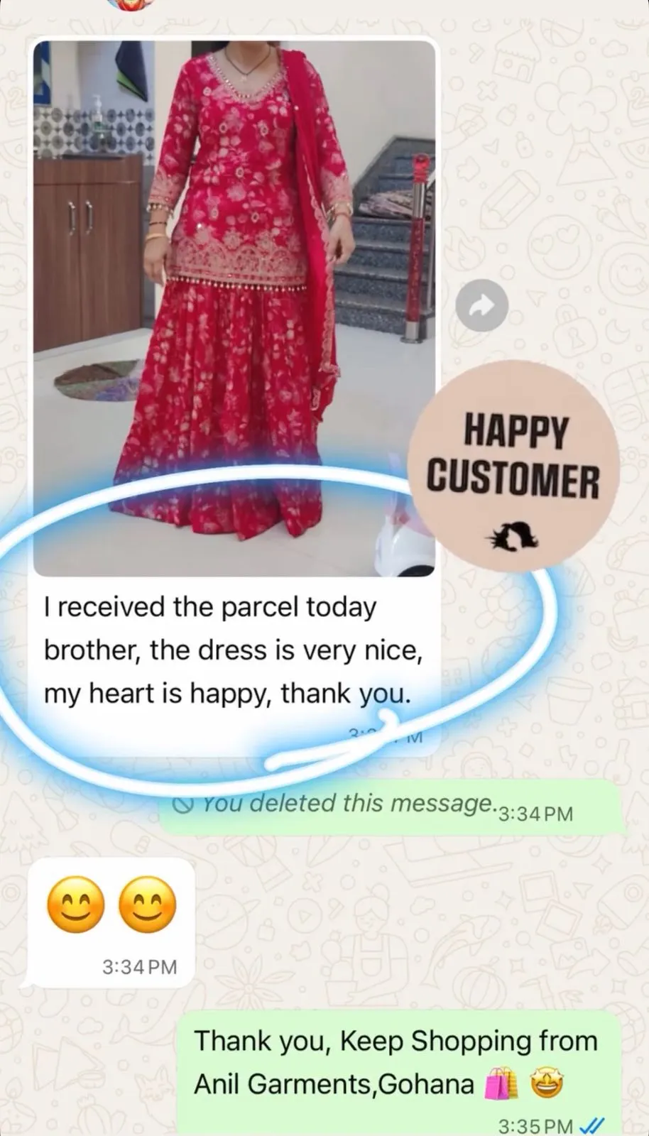 Happy customer