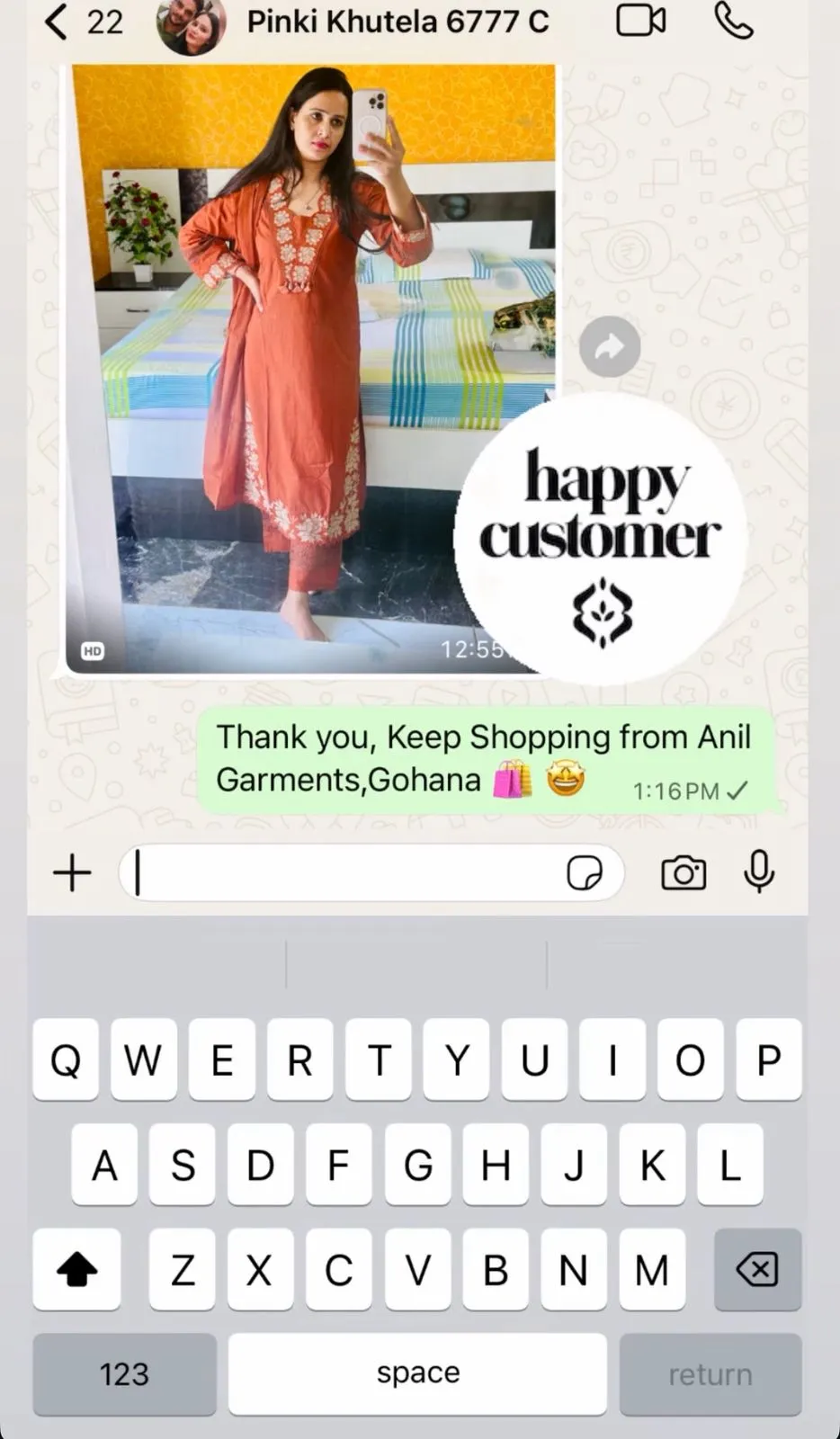 Happy customer
