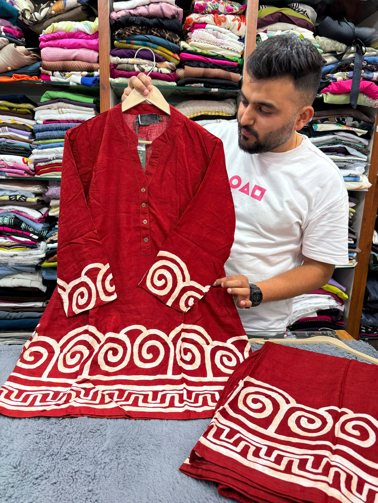 Meherma Makhmali Co-ord Set  