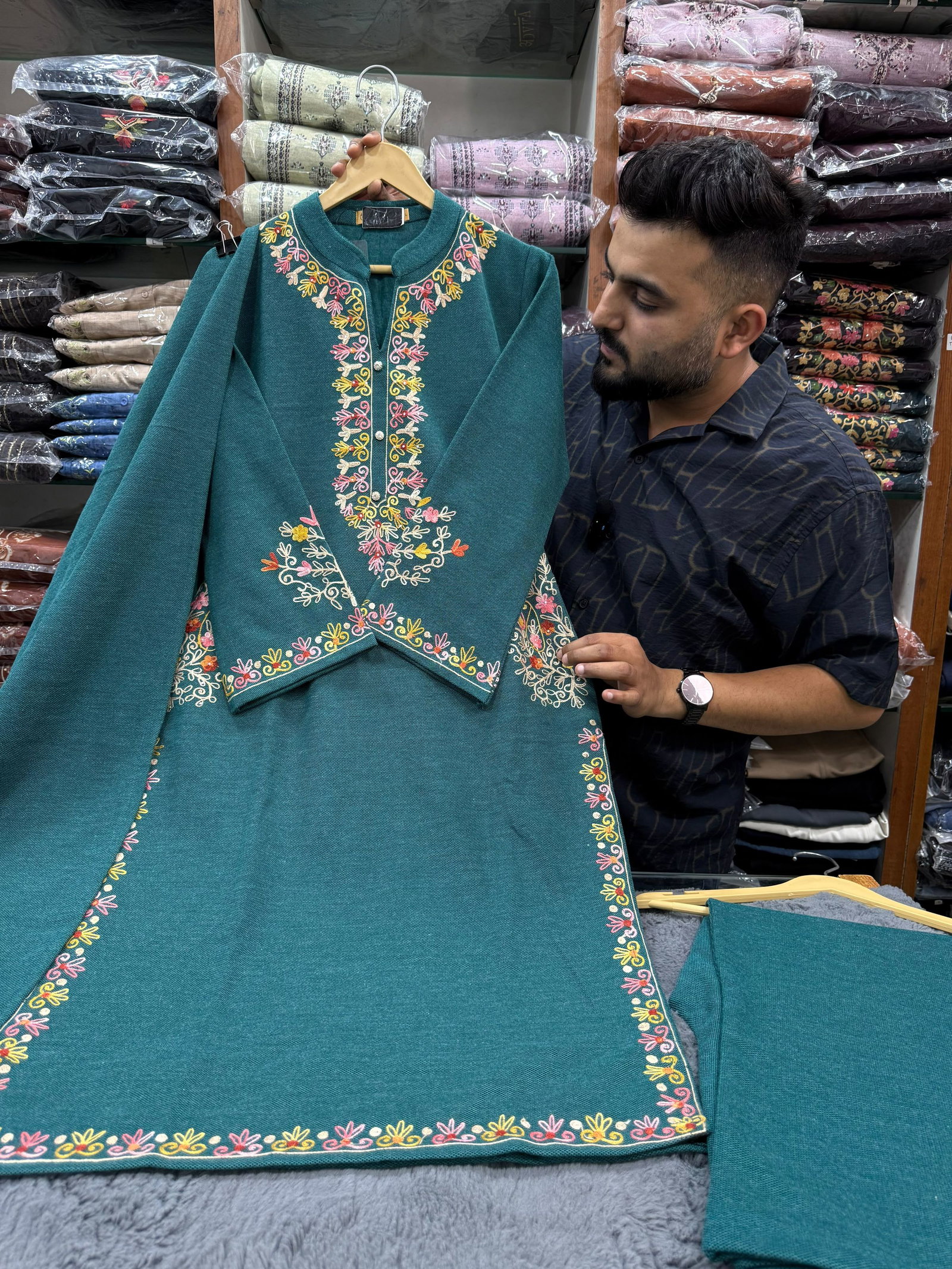 Winter Wear 3 piece kurti set  