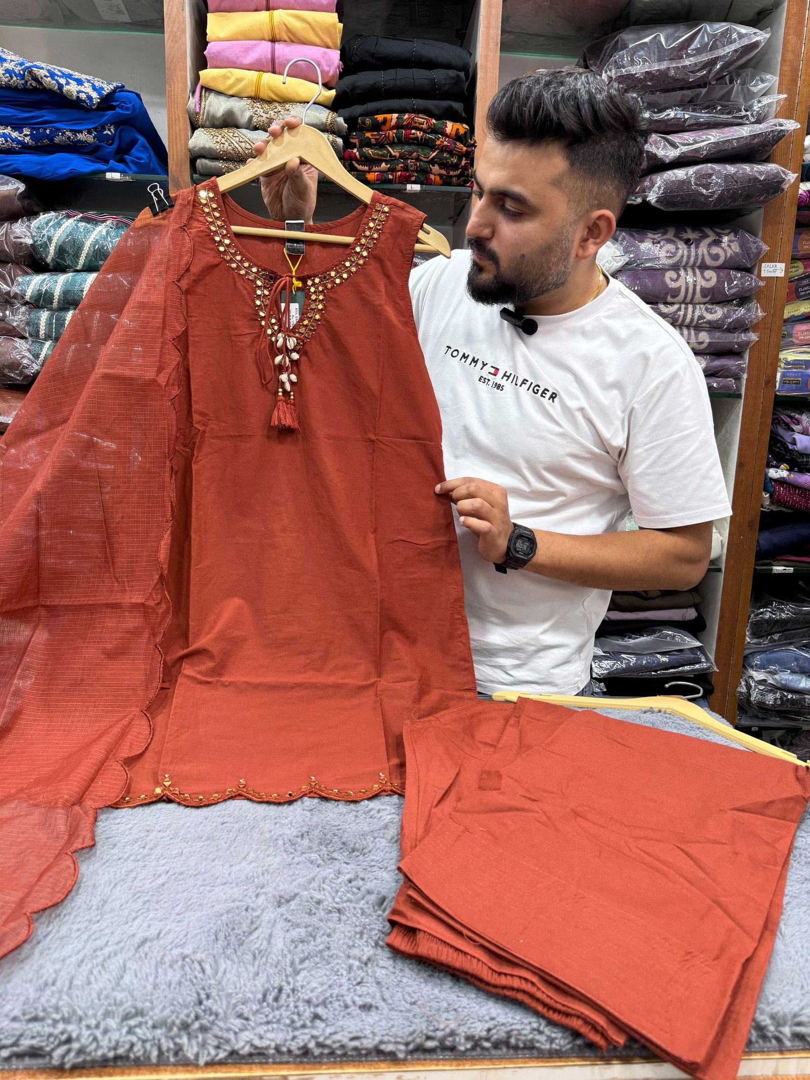 Preeti Mal cotton Farshi set  